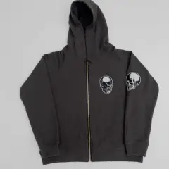 number nine skull zip up
