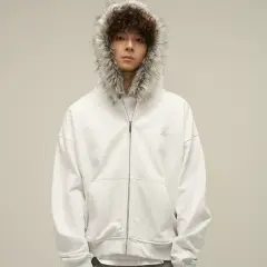 Fur Collar Zip Up 2 Styles