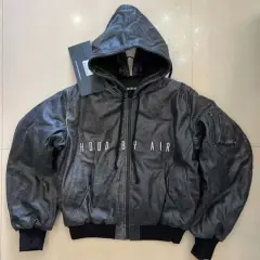 Hood By Air Leather Bomber Jacket